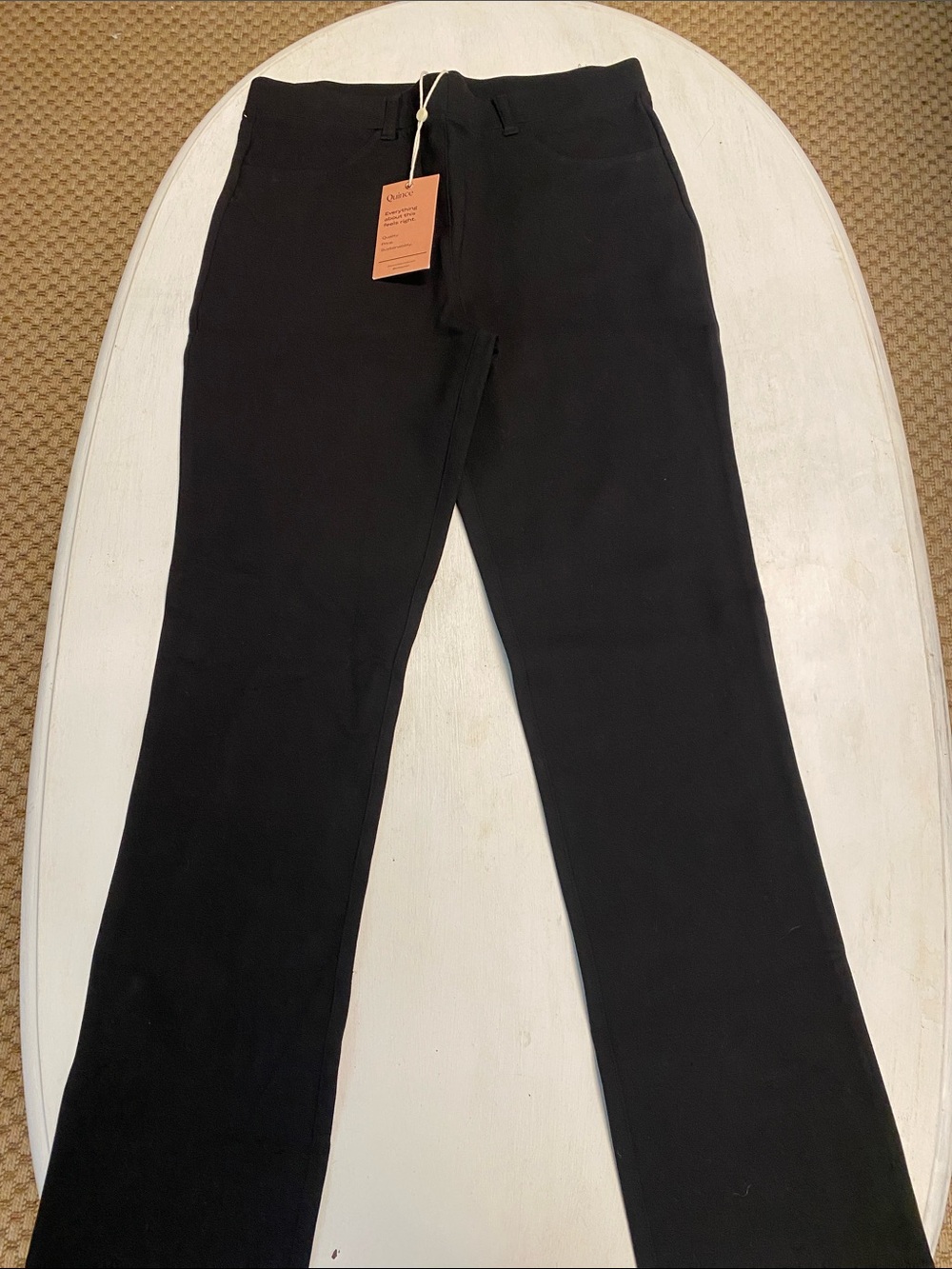 Quince Black  Slim Straight Pants